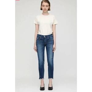 Moussy Vintage Checotah Skinny Jean in Dark Blue 32